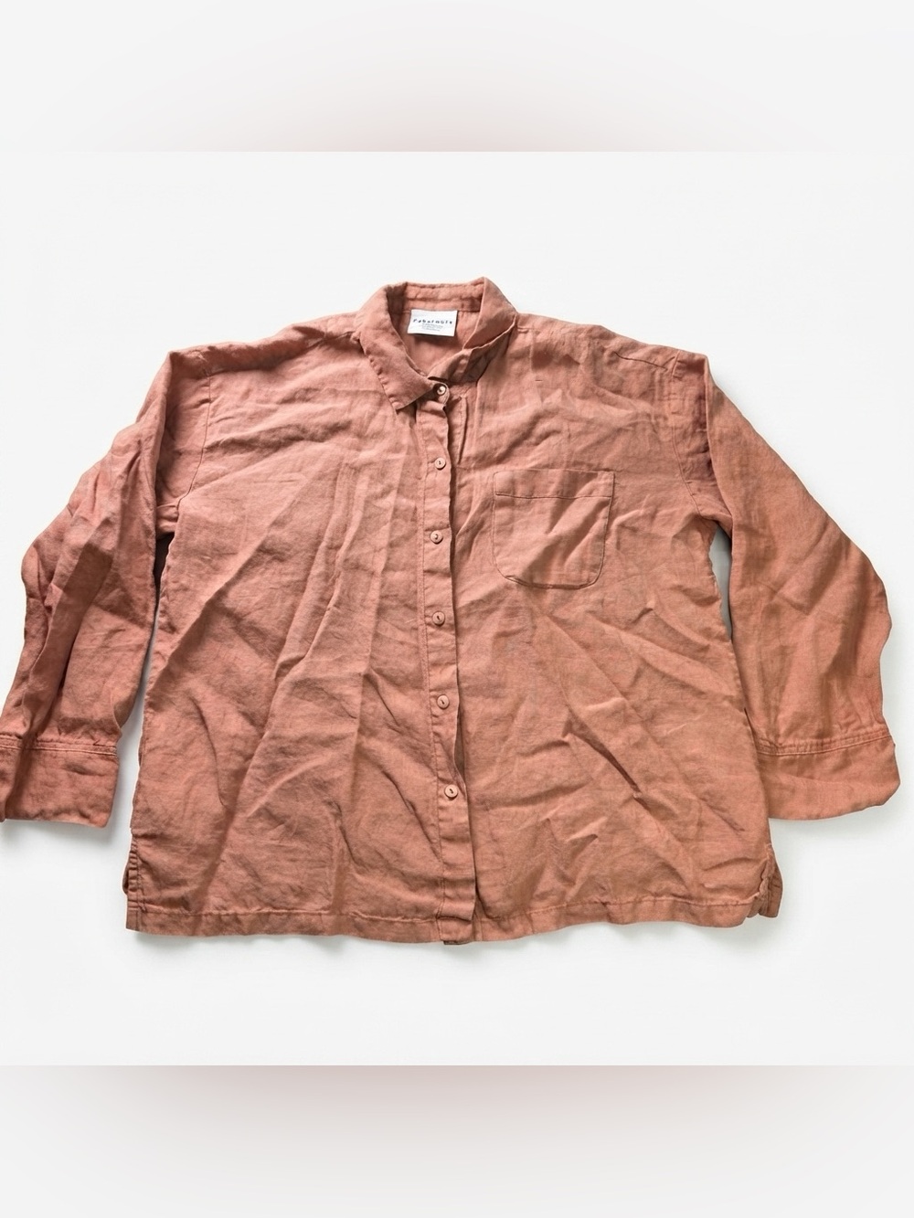 Parachute Home Women's 100% Linen Long Sleeve Button-Down Shirt   S